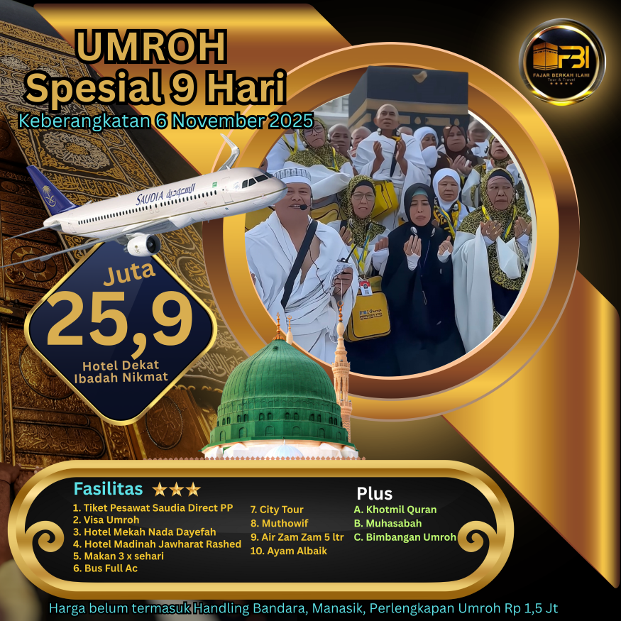 paket umroh spesial tanpa transit 6 november 2025 by saudia