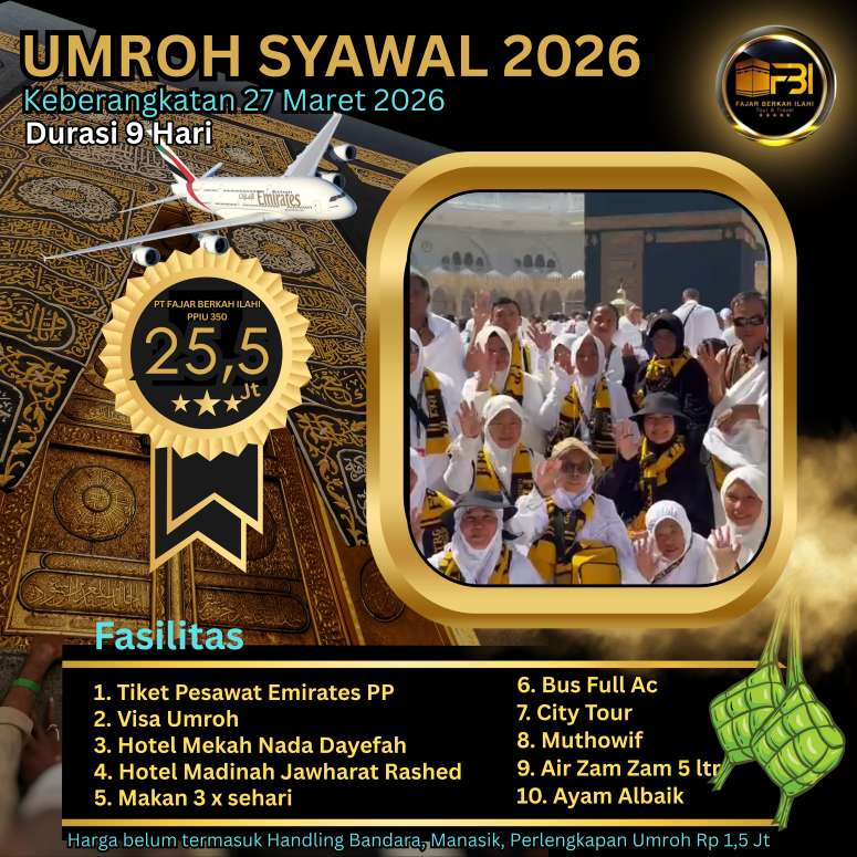 umroh syawal 9 hari by emirates