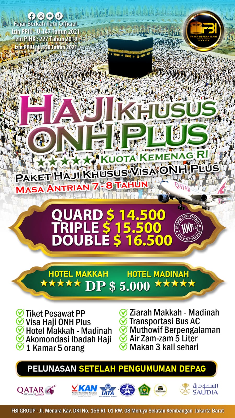 haji khusus plus onh