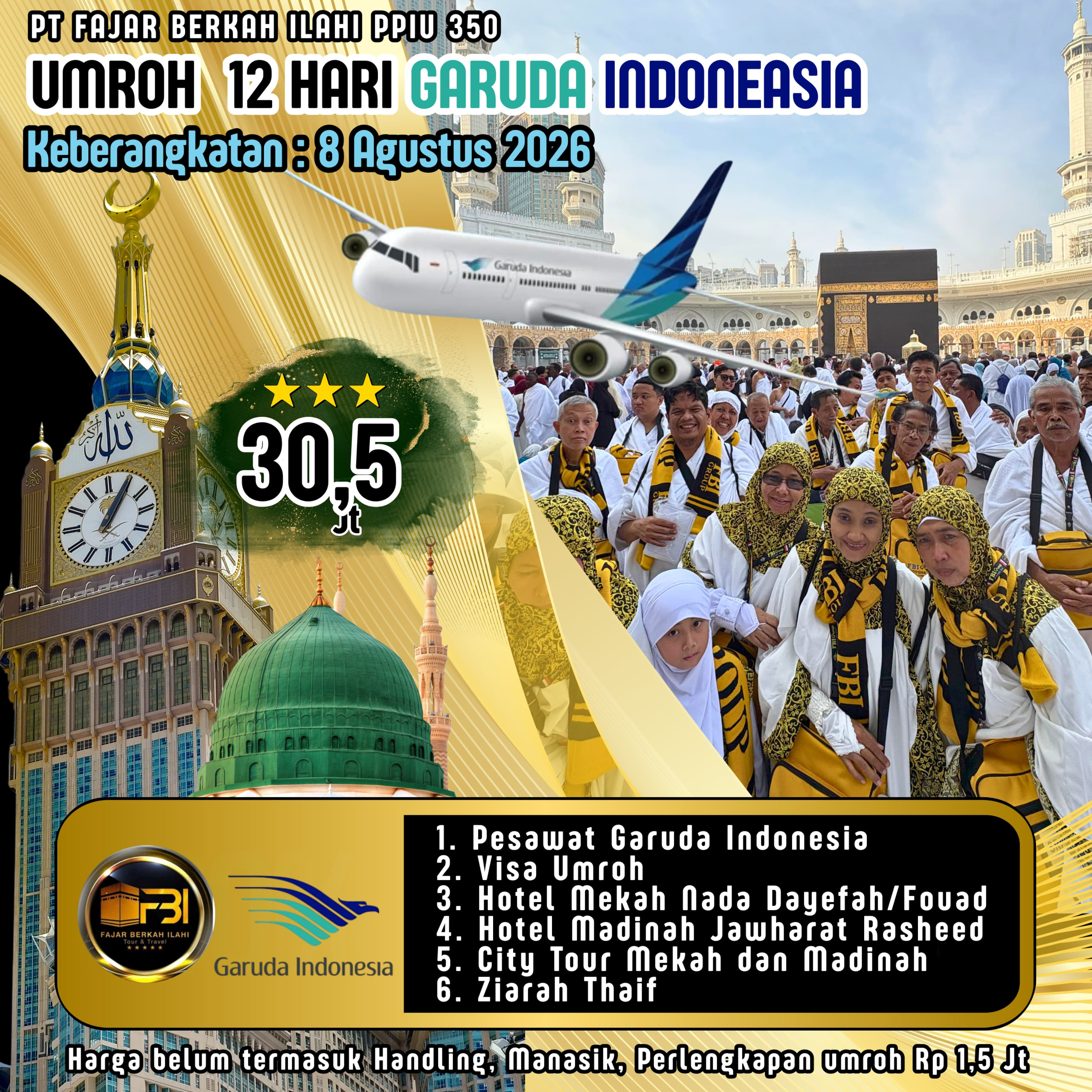 Paket Umroh Garuda 12 Hari Dekat Masjidil Haram