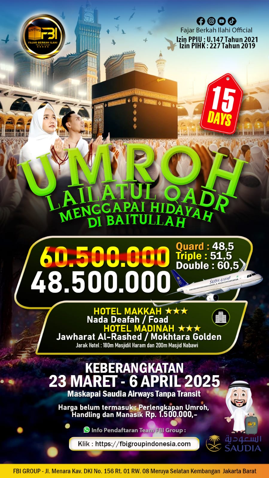 paket umroh akhir ramadhan 2025 atau lailatul qodar atau itikaf