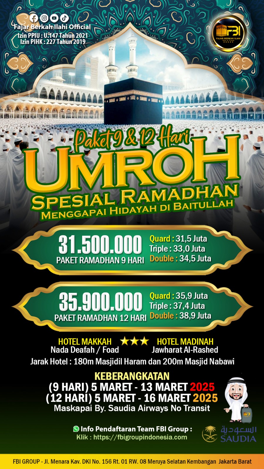 umroh tengah ramadhan 2025